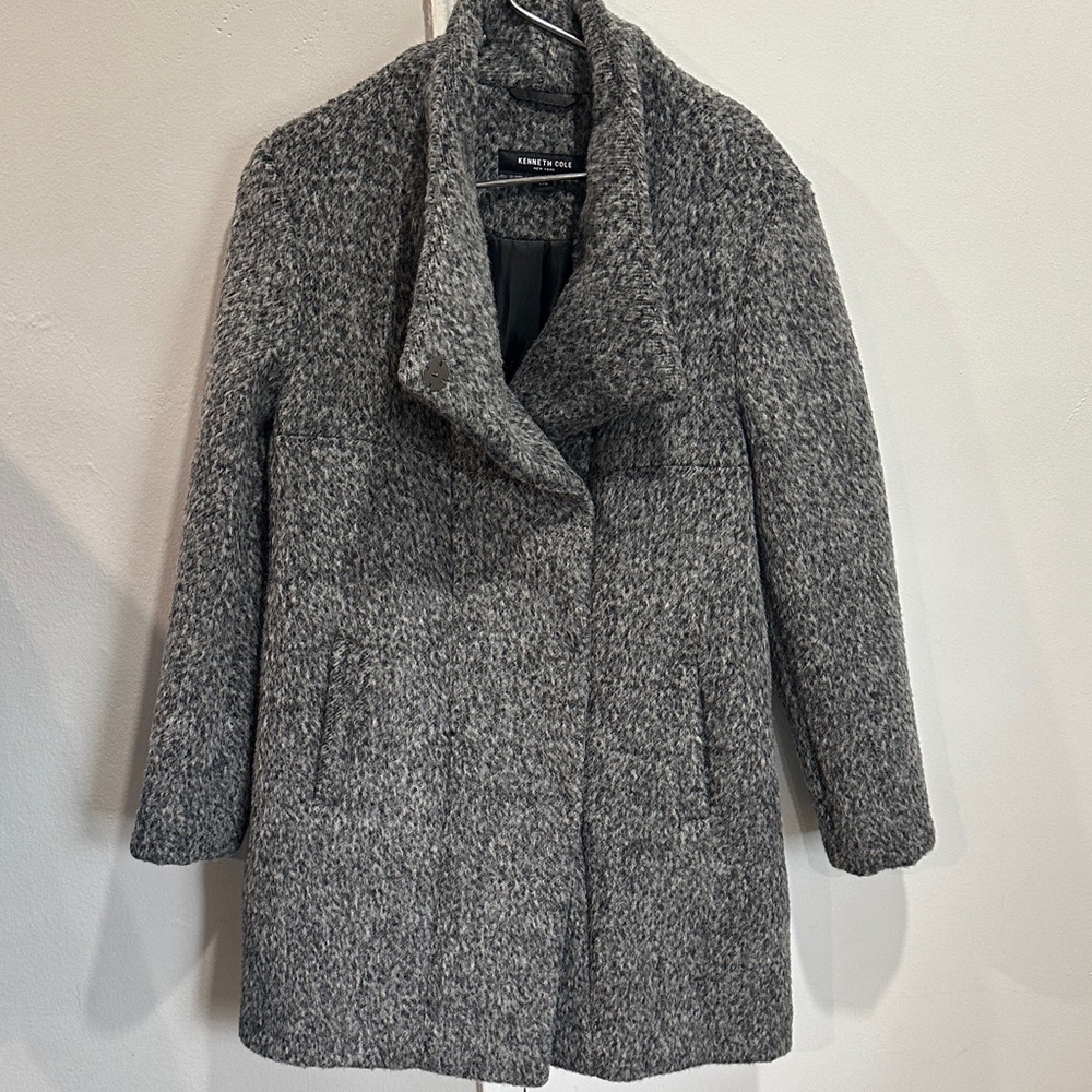 Kenneth Cole Women's Charcoal Pea Coat